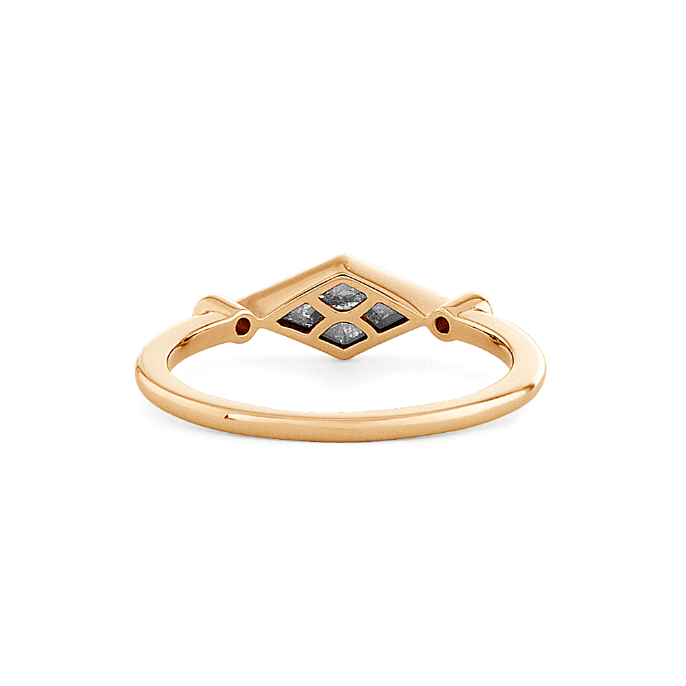 East-West Pepper Diamond Ring in 14k Yellow Gold