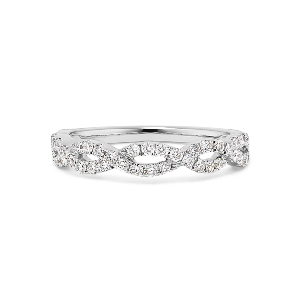 Echo Diamond Infinity Band in Platinum