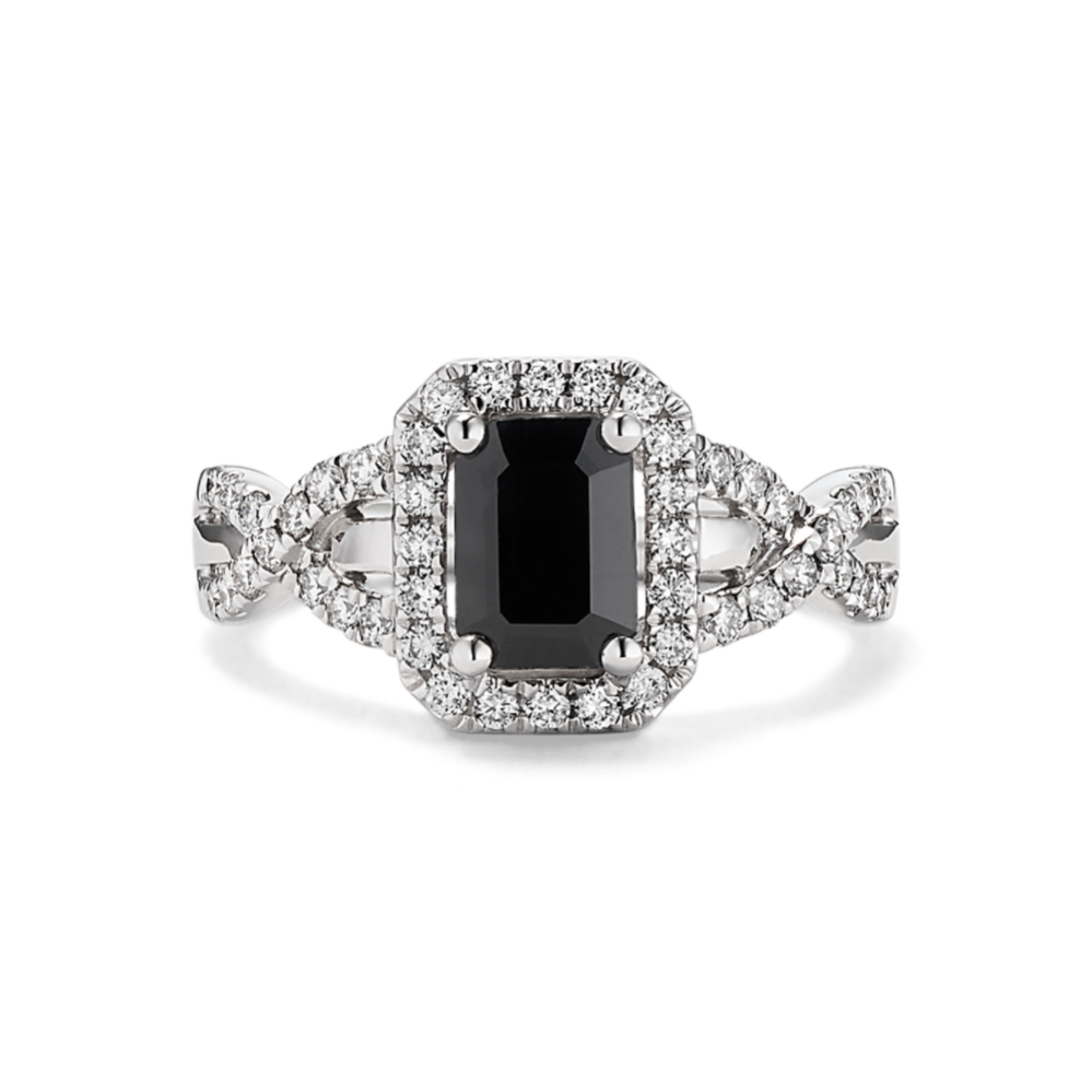 Raven Black Sapphire & Diamond Ring
