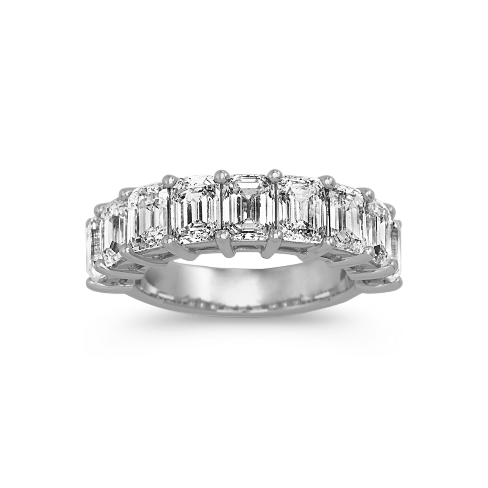 Emerald Cut Natural Diamond Band Shane Co.