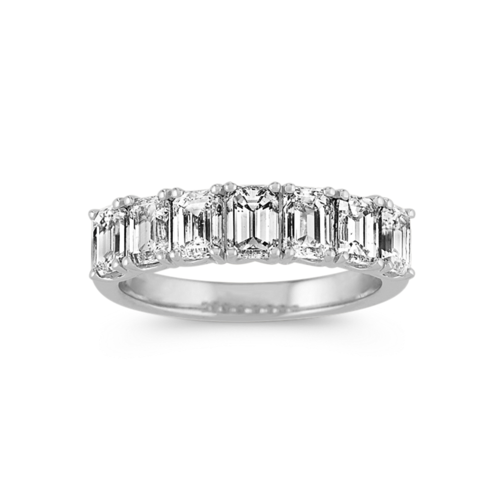 Emerald Cut Diamond Wedding Band