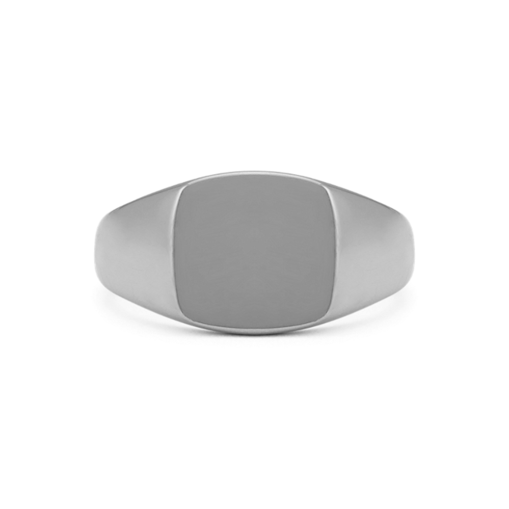 Sutton Square 14K White Gold Signet Ring