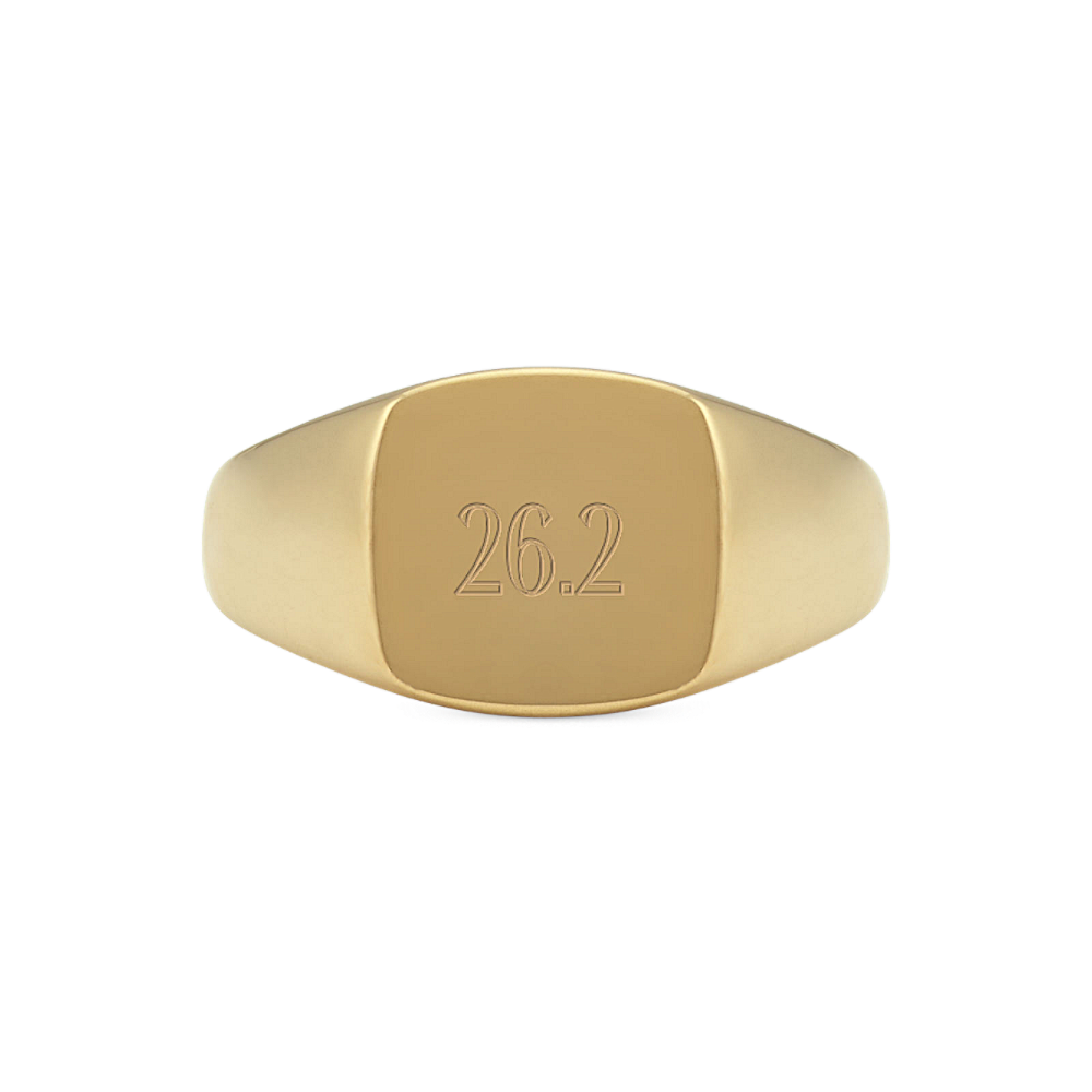 Sutton Engravable Signet Ring in 14K Yellow Gold