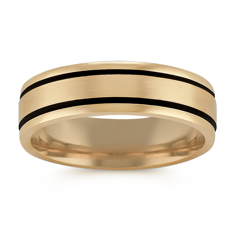 Engraved 14k Yellow Gold Comfort Fit Ring (6mm)