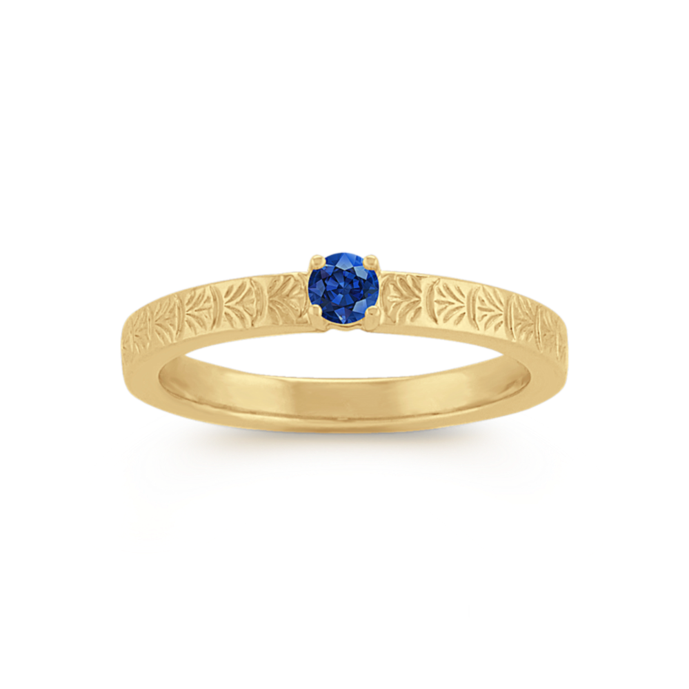 Engraved Pick Your Gem Ring in 14K Yellow Gold