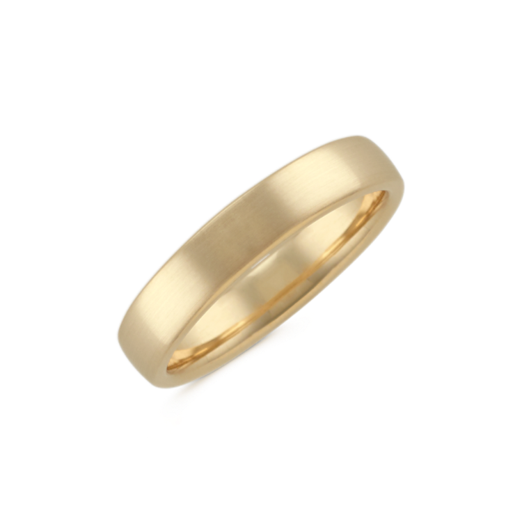 Euro Comfort Fit Mens Ring in 14k Yellow Gold (4.5mm)