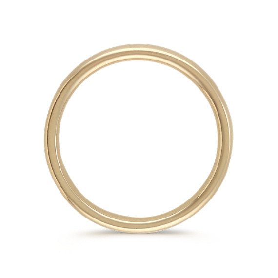 Euro Comfort Fit Mens Ring in 14k Yellow Gold (4.5mm) | Shane Co.