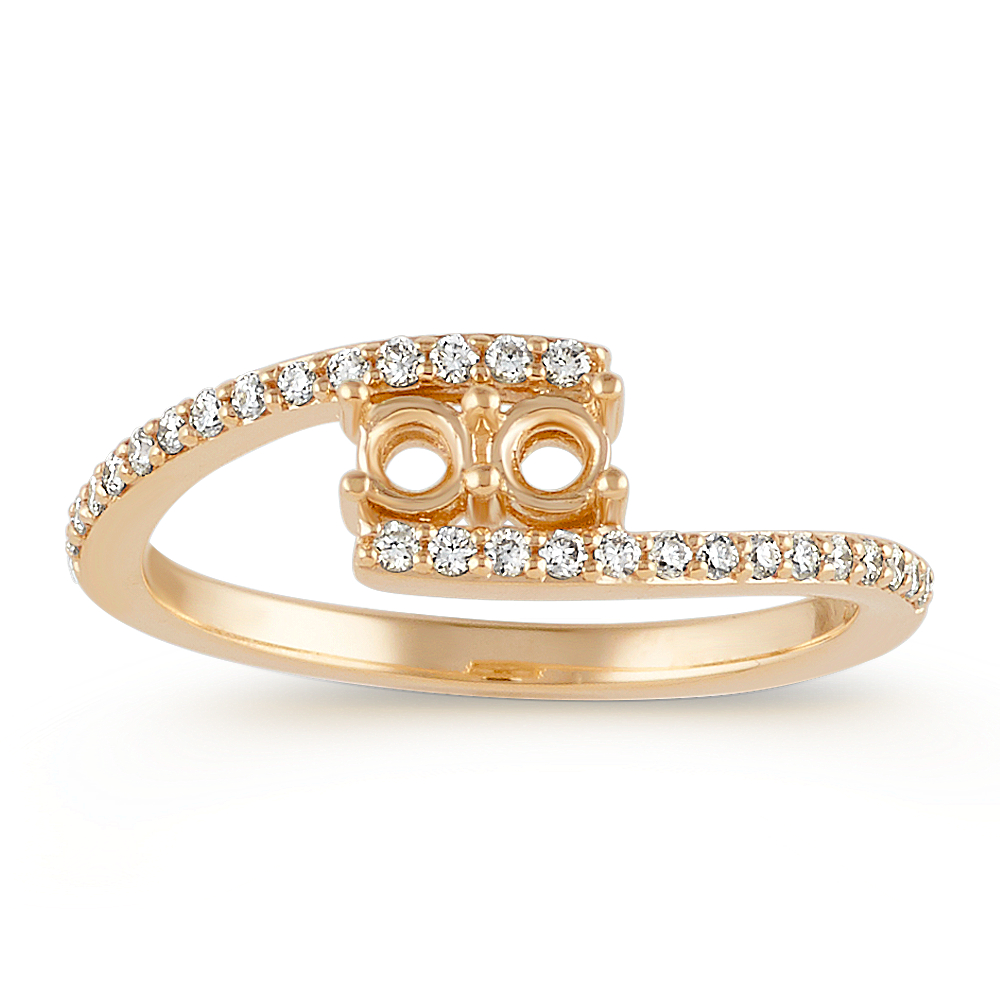 Two-Stone Pave Ring