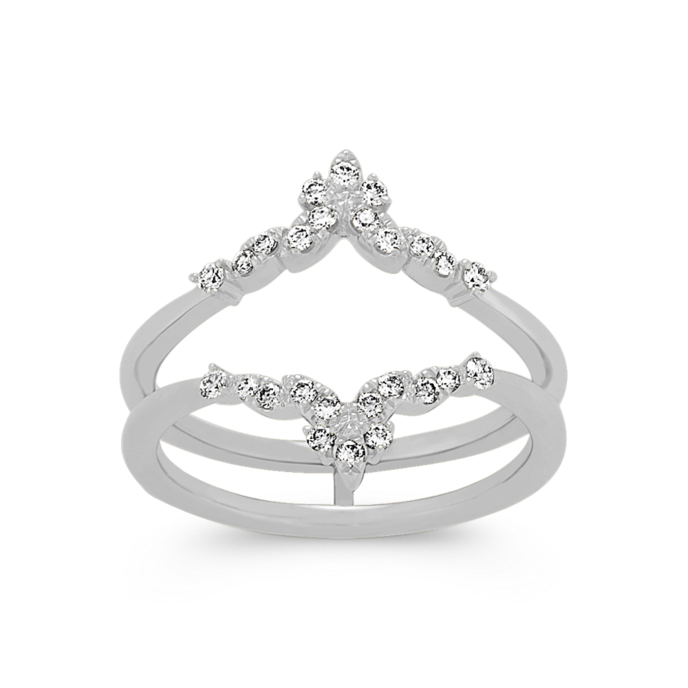 Felicity Diamond Ring Guard in 14k White Gold