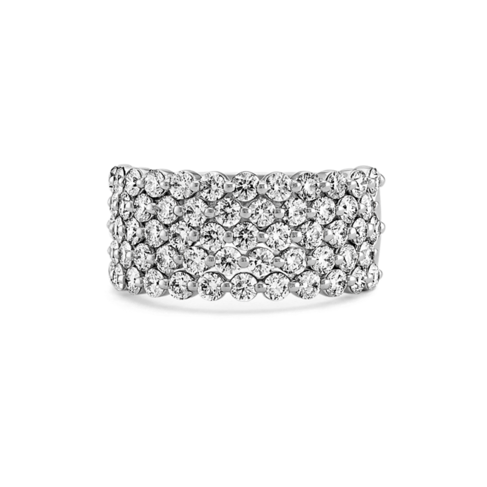 Quintet Five-Row Pave Ring