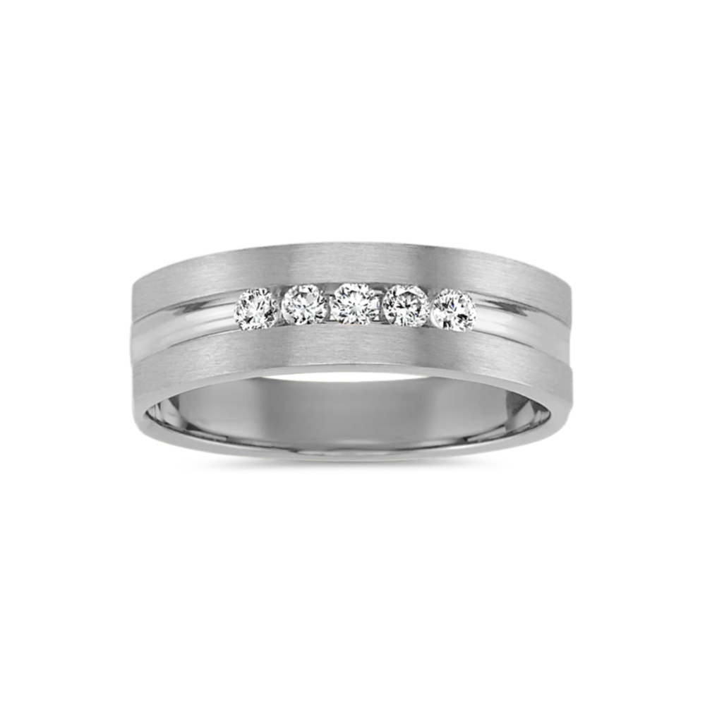 Clarence Five-Stone Diamond Ring in 14K White Gold
