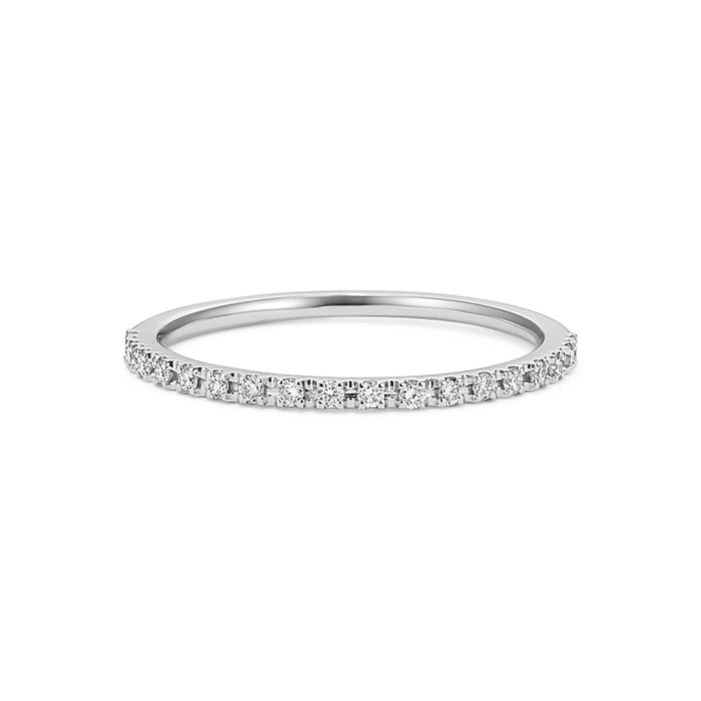 Flair Diamond Pave Band in Platinum