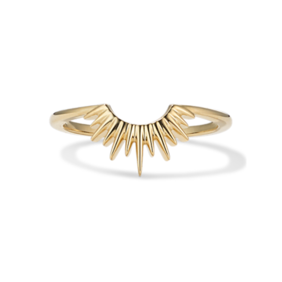 Fringe 14K Yellow Gold Contour Band