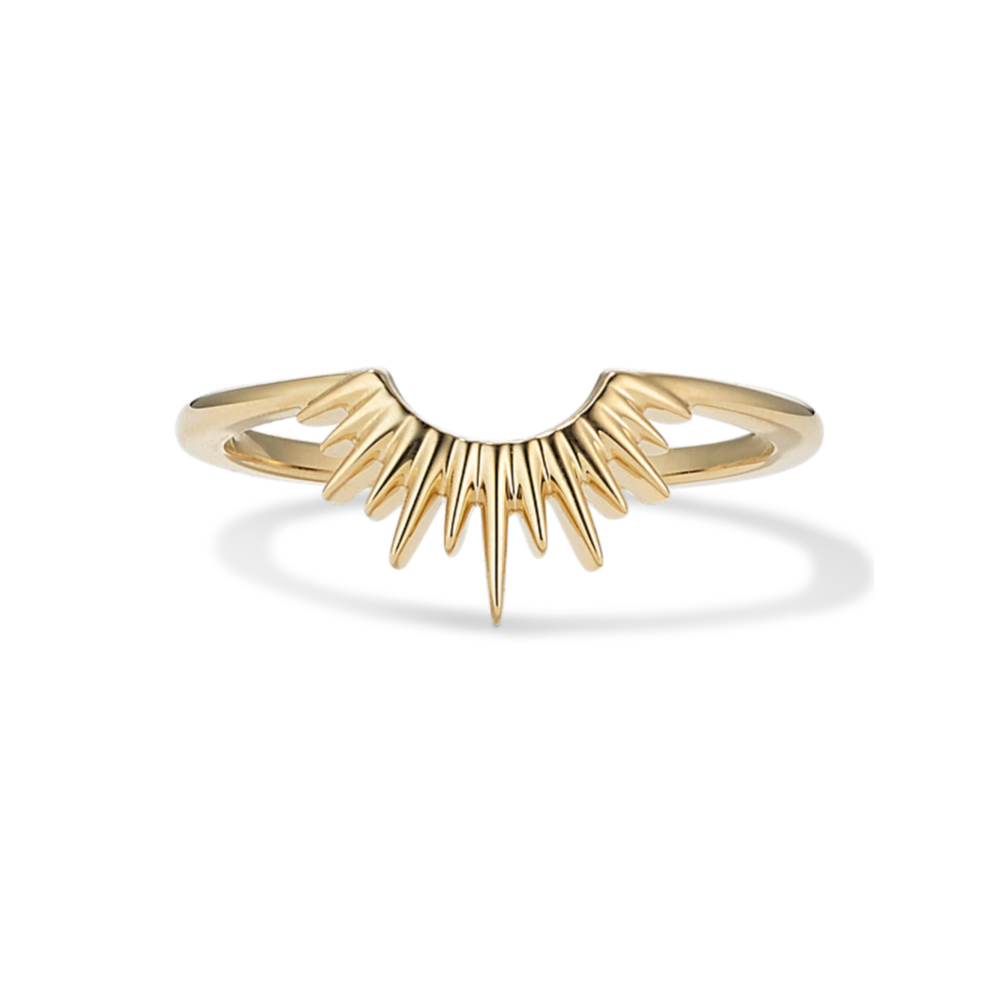 Fringe 14K Yellow Gold Contour Band