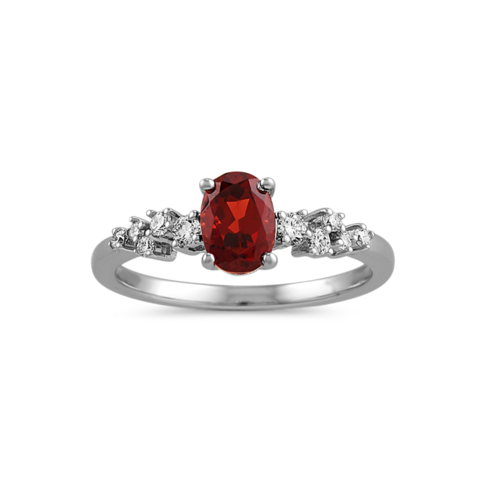 Seraphina Garnet & Diamond Ring