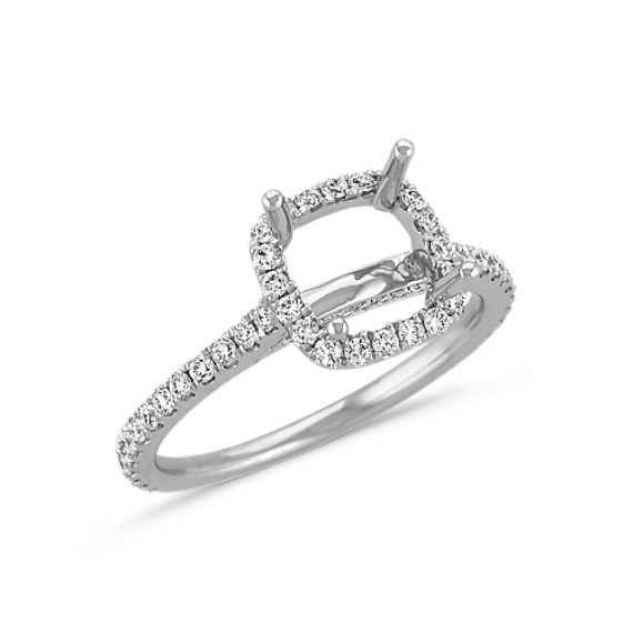 Halo Diamond Engagement Ring For 1 50 Carat Cushion Cut Shane Co