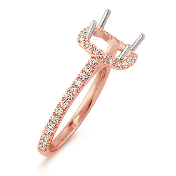 Halo Diamond Engagement Ring For 2 00 Carat Cushion Cut In 14k