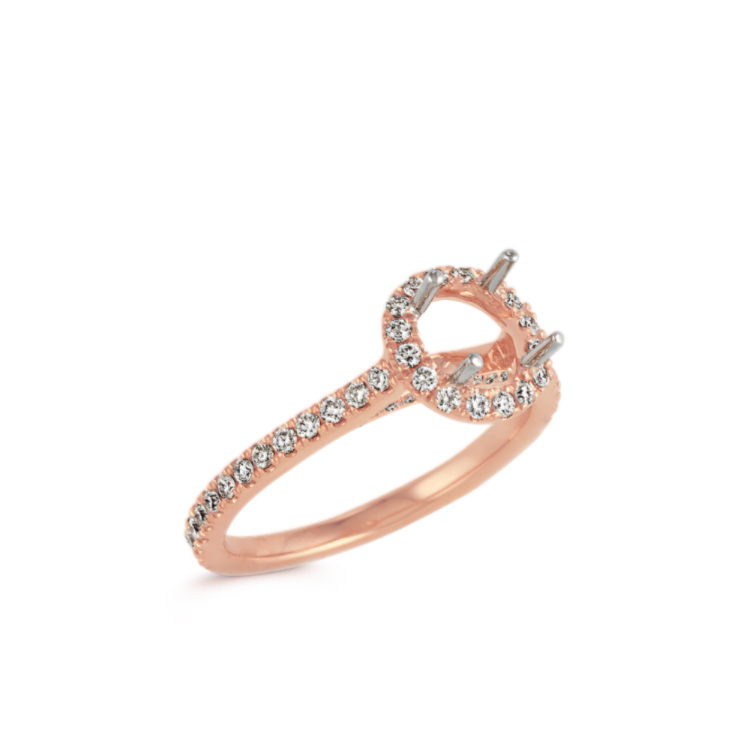 Halo Natural Diamond Engagement Ring