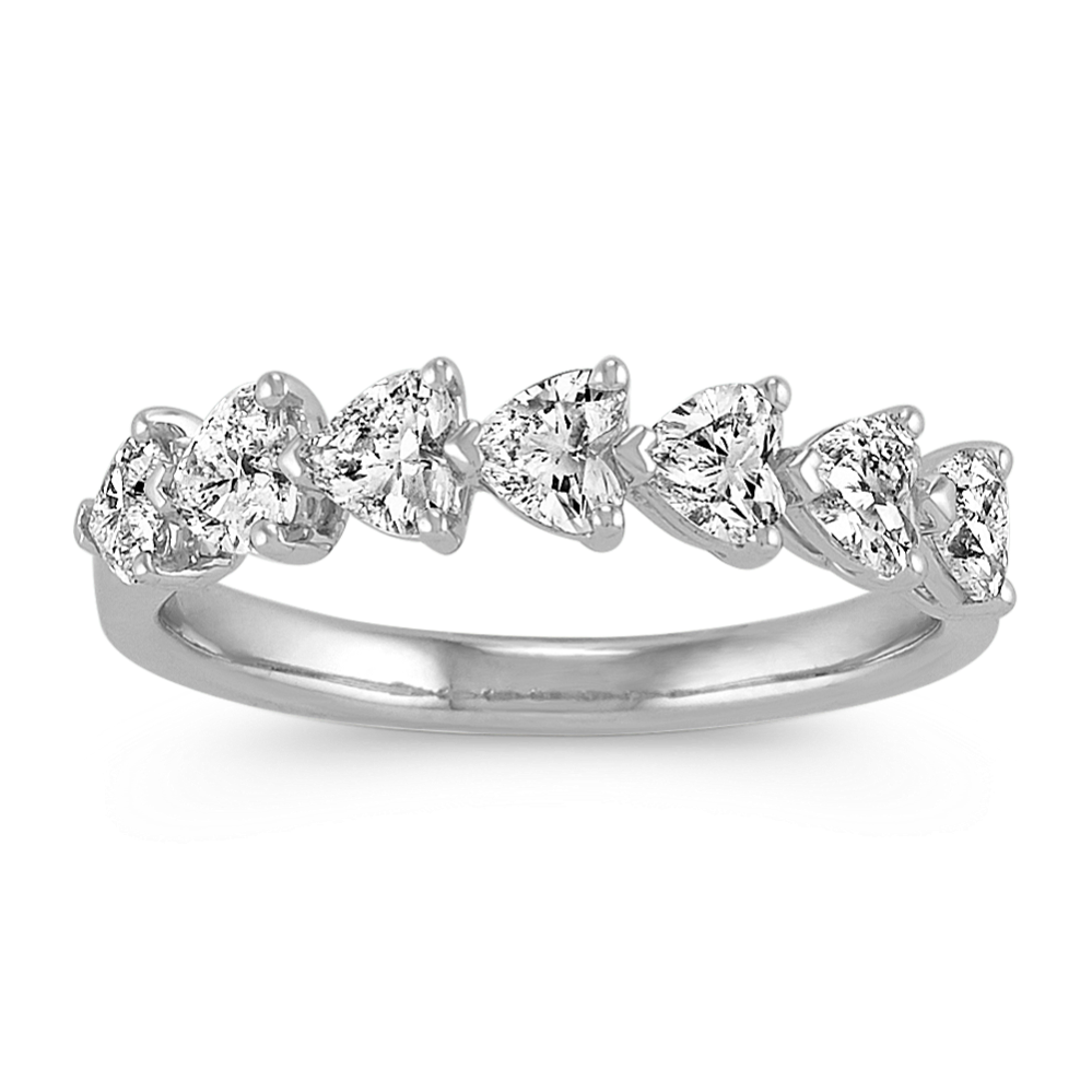 Heart-Shaped Diamond Wedding Band