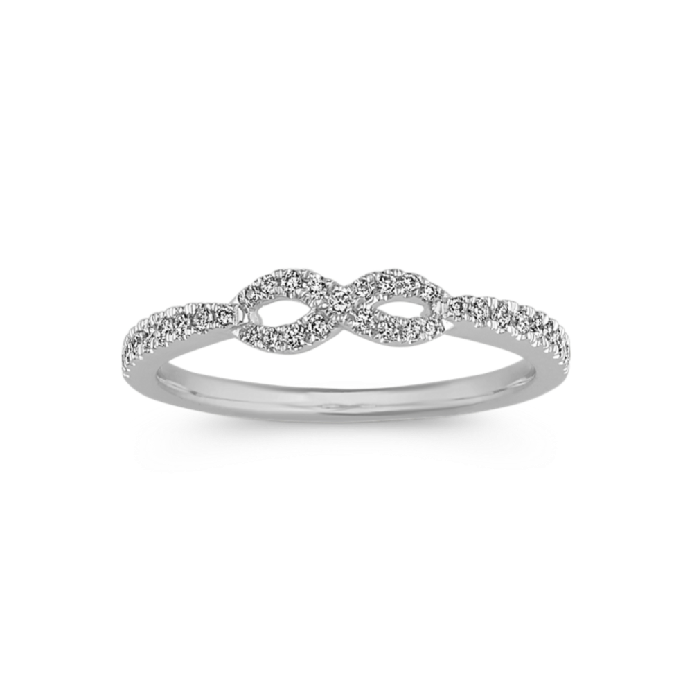 Vivre Diamond Infinity Ring in 14K White Gold