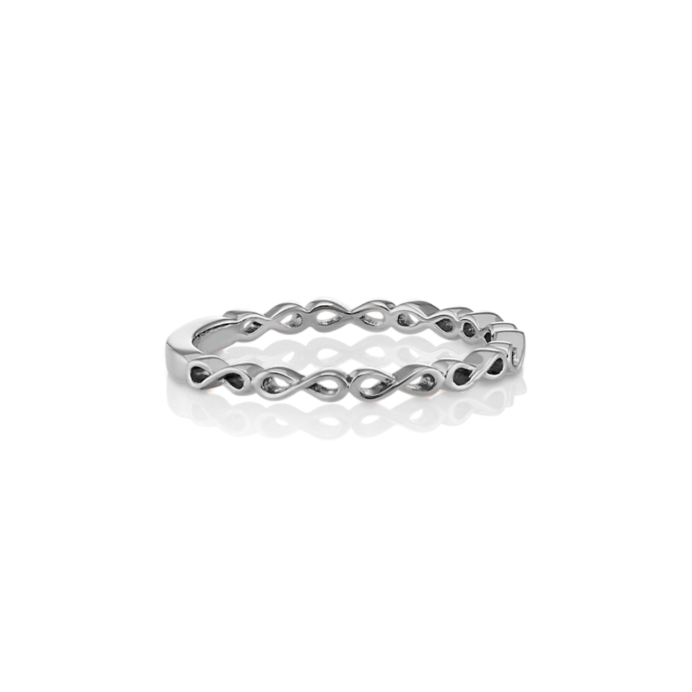 Infinity Stackable Ring in 14k White Gold | Shane Co.