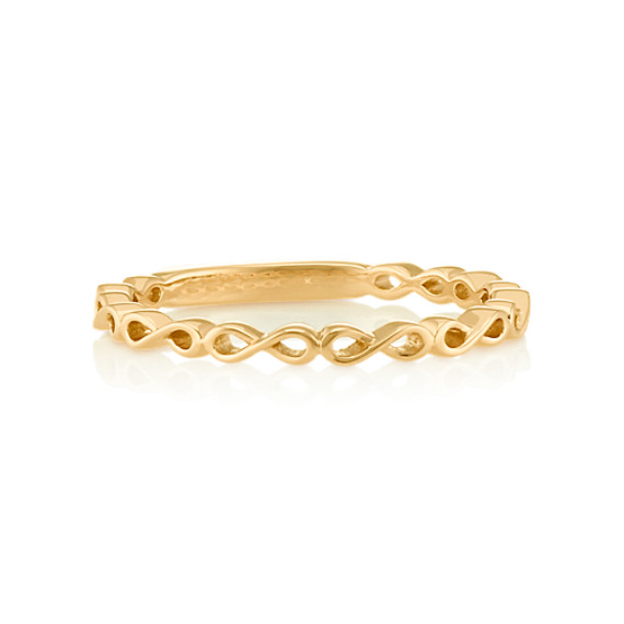 Infinity Stackable Ring in 14k Yellow Gold | Shane Co.