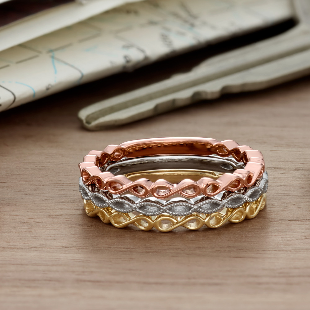 Infinity Stackable Ring in 14k Yellow Gold