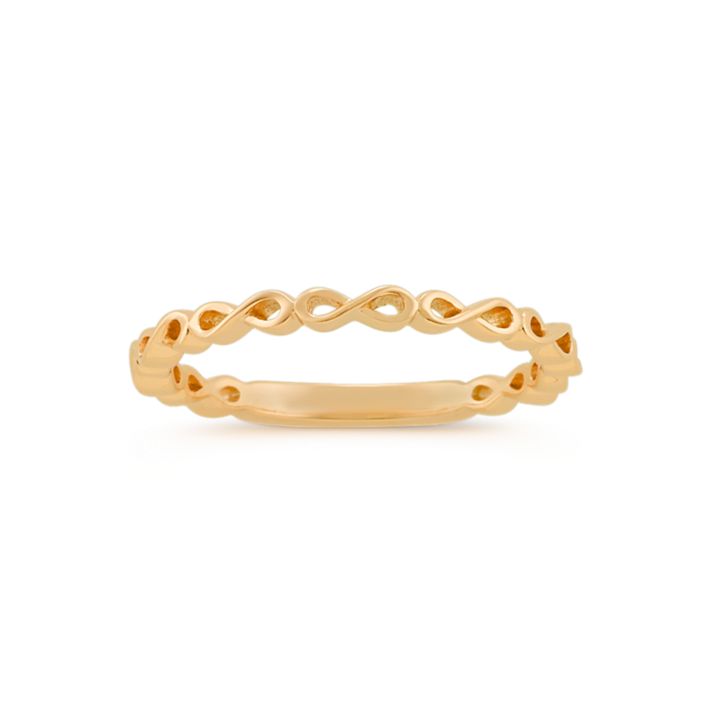 Infinity Stackable Ring in 14k Yellow Gold