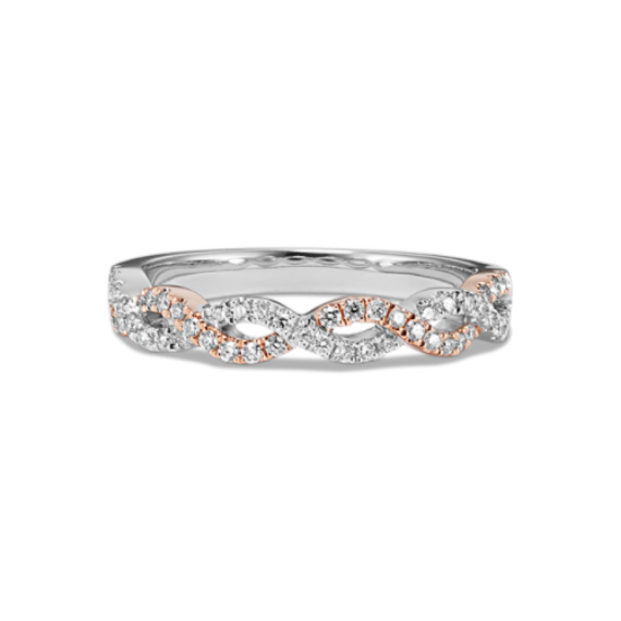 Two-Tone Infinity Diamond Band