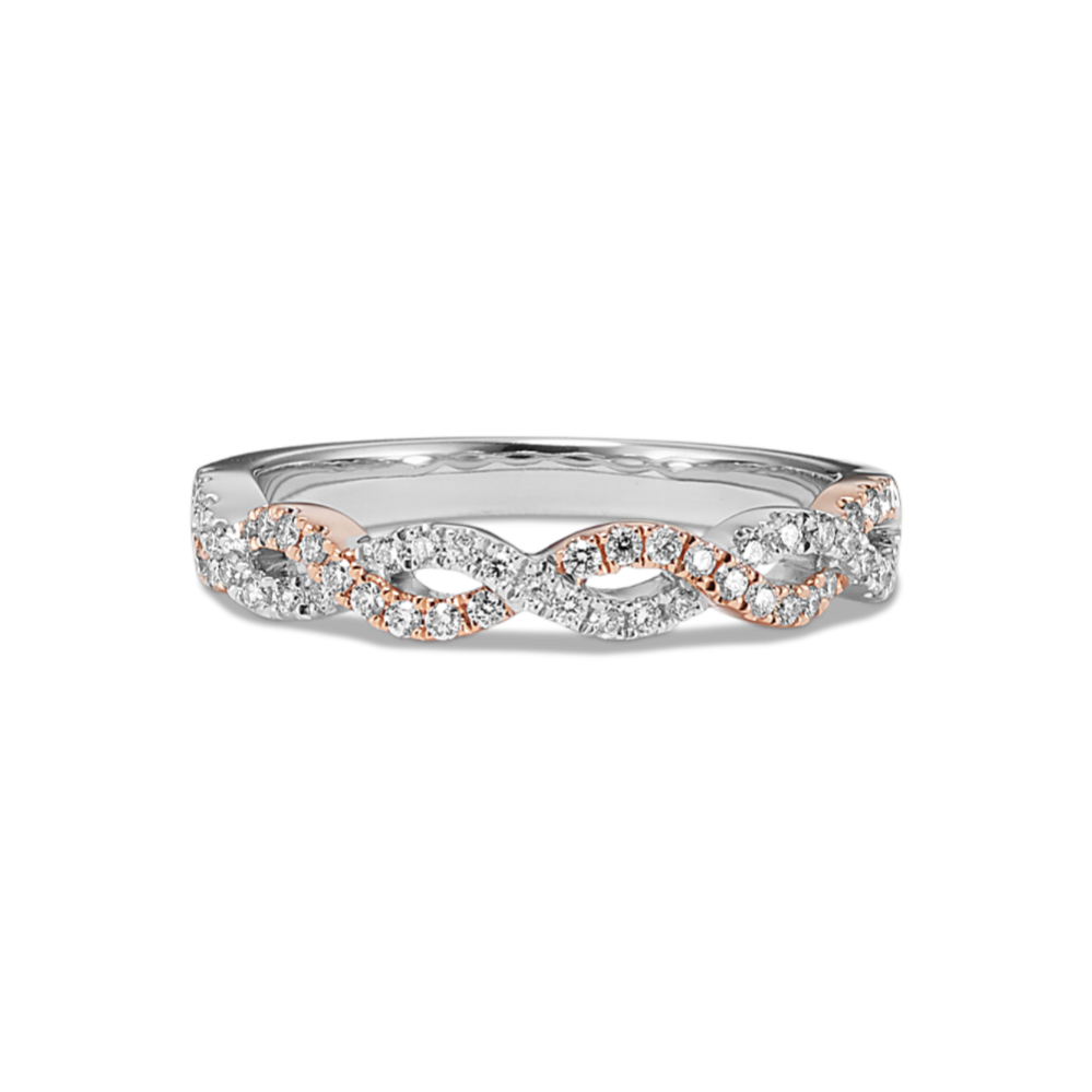 Two-Tone Infinity Diamond Band