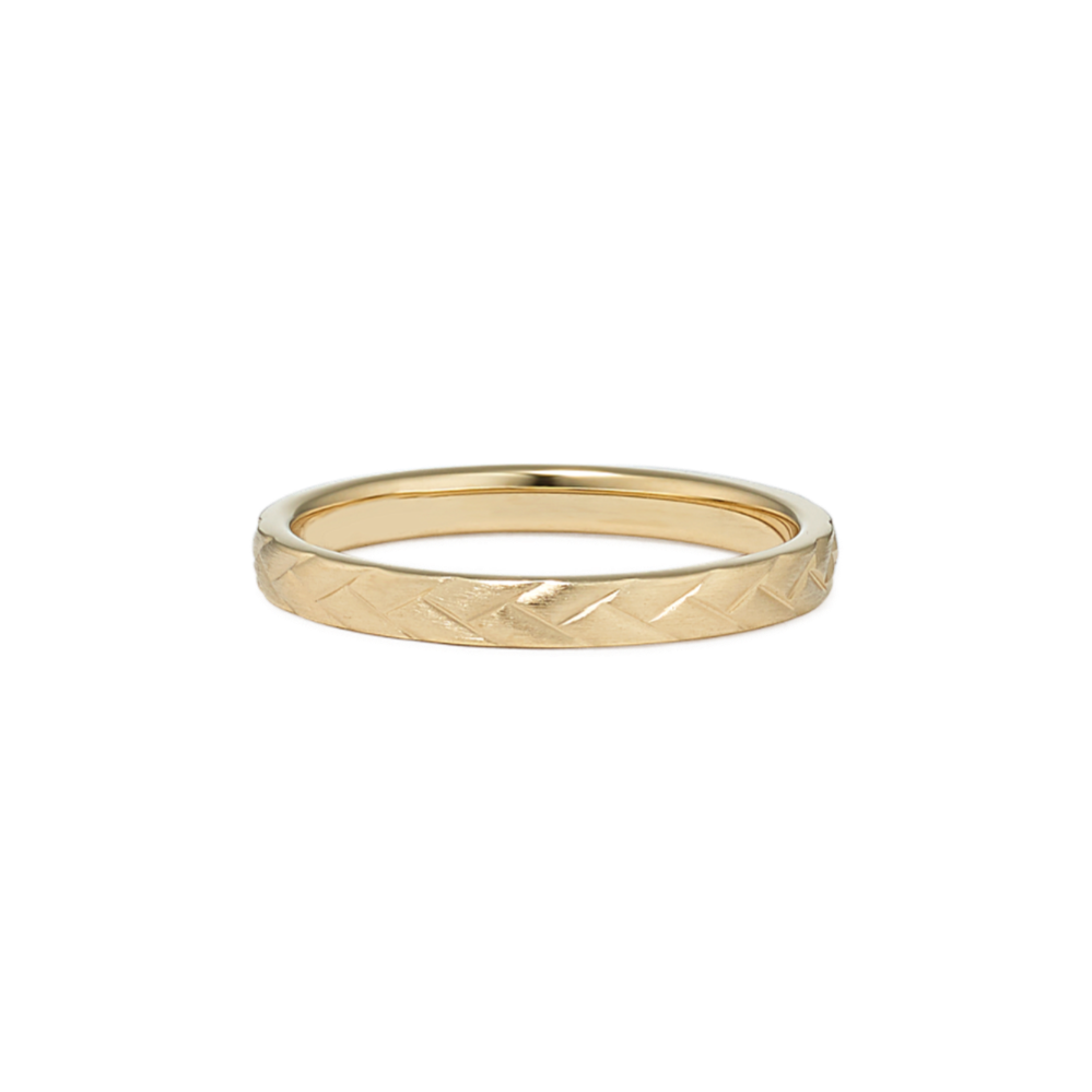 Interwoven Wedding Band in 14k Yellow Gold