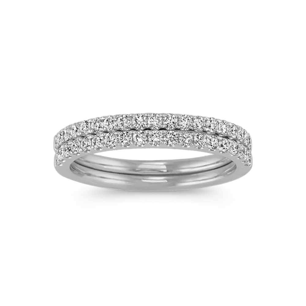 Jordan Diamond Wedding Bands in Platinum