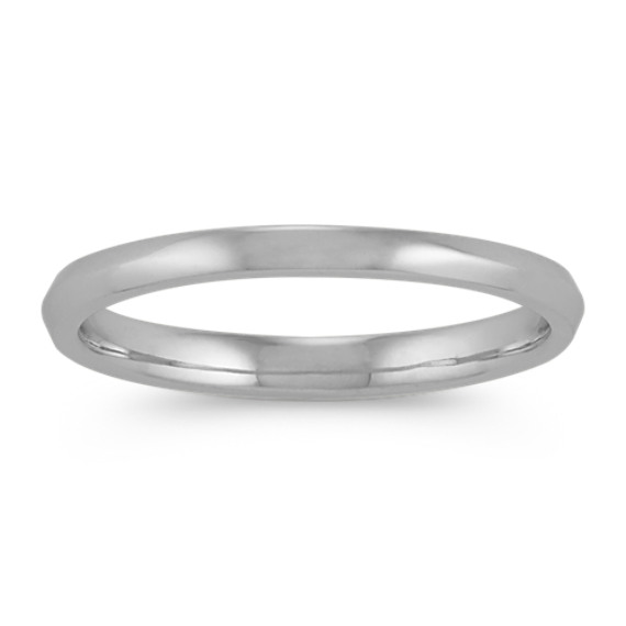 Classic Knife Edge Wedding Band in Platinum Shane Co.