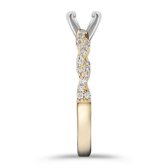 Lace Infinity Engagement Ring in Yellow Gold | Shane Co.