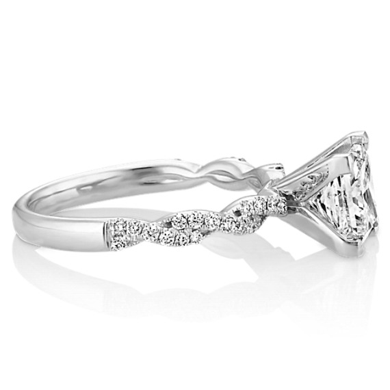 Lace Infinity Engagement Ring in Platinum | Shane Co.