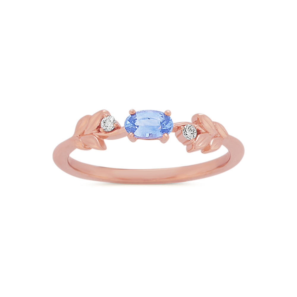 Laurel Ice Blue Sapphire and Diamond Ring