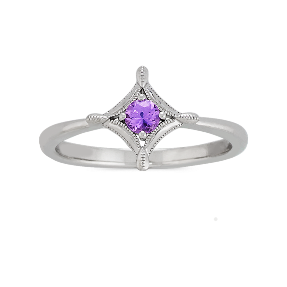 Lavender Sapphire Ring in Sterling Silver