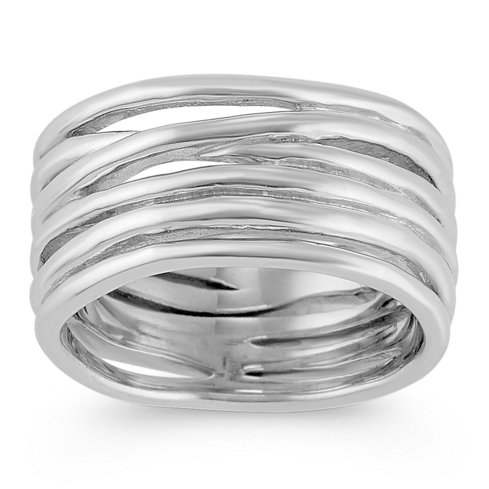 Layered Contemporary Ring in Sterling Silver