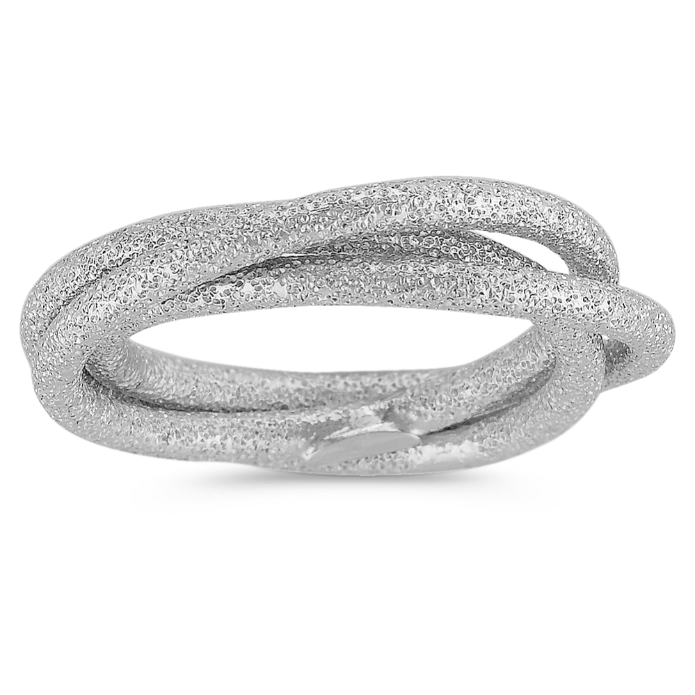 Linked Trio Stardust Rings in Sterling Silver