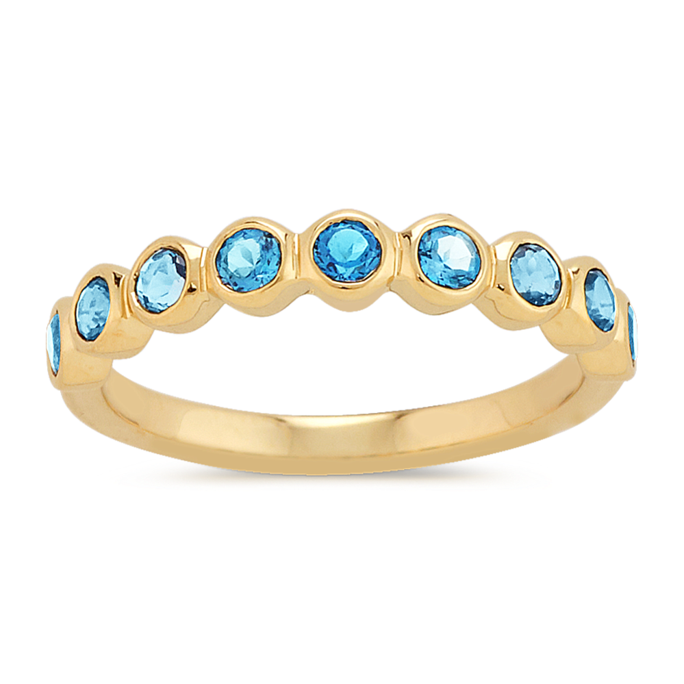 London Blue Topaz Ring in 14k Yellow Gold