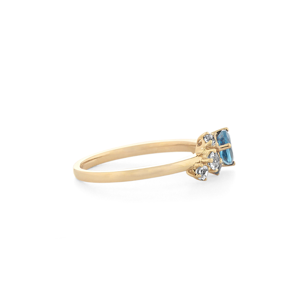 London Blue Topaz and Blue Gemstone Ring in 14k Yellow Gold | Shane Co.