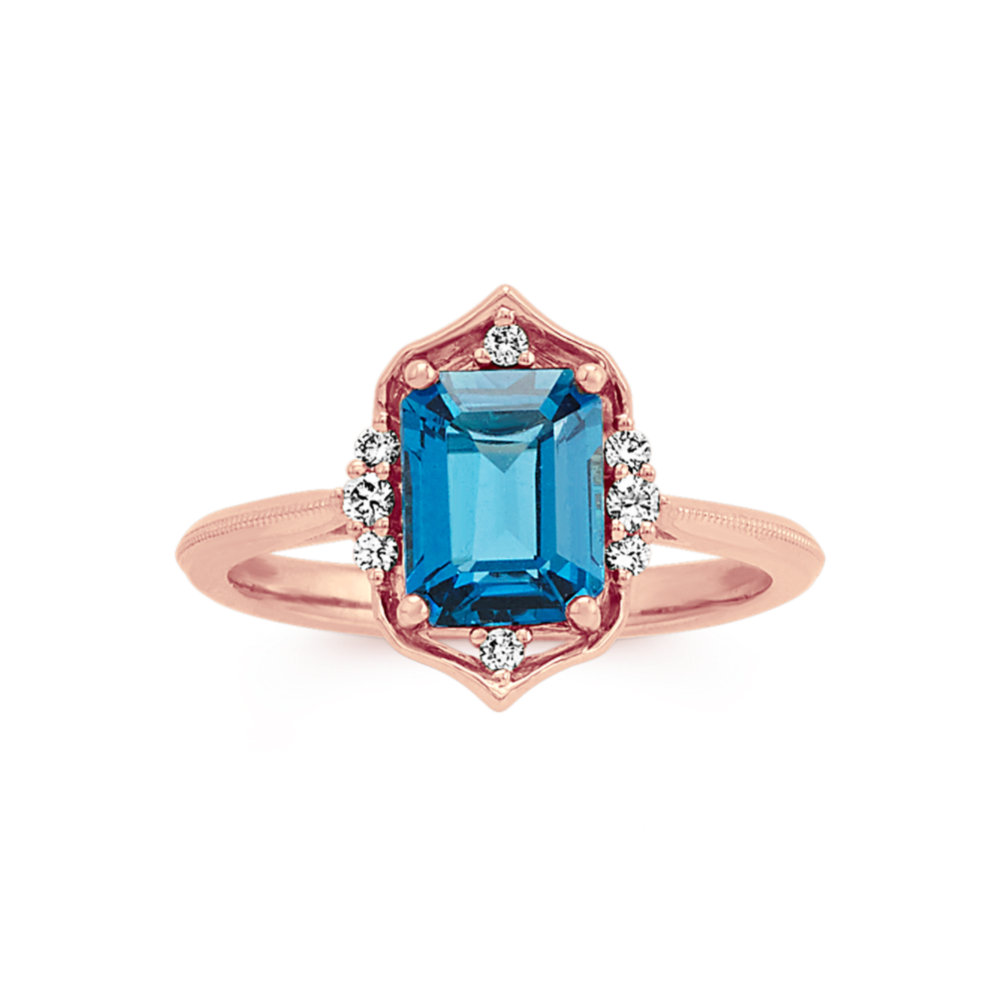 Poet Blue Topaz & Diamond Ring