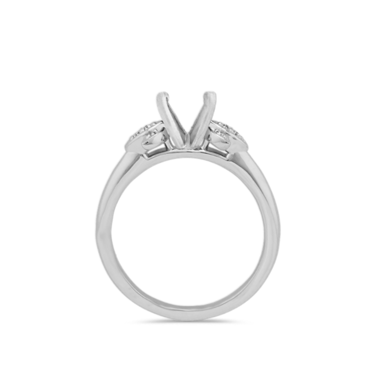 Magnolia Natural Diamond Engagement Ring in 14k White Gold