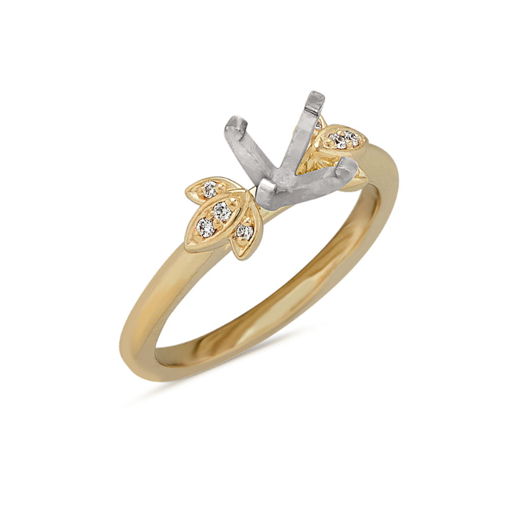 Magnolia Diamond Engagement Ring in 14k Yellow Gold