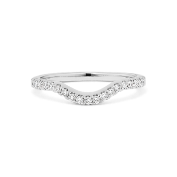 Margot Diamond Pave Contour Band in Platinum
