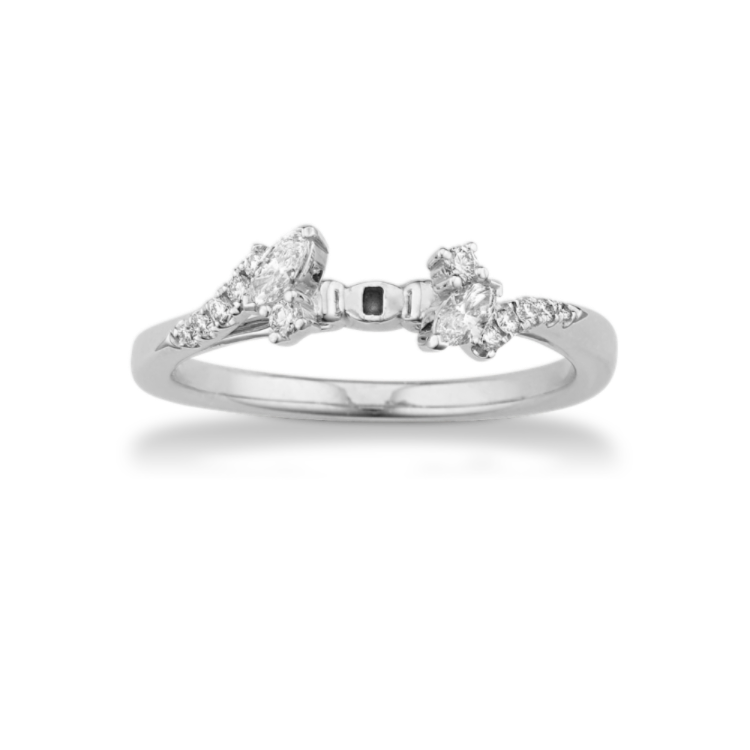 0.63 ct. Natural Diamond Engagement Ring in White Gold