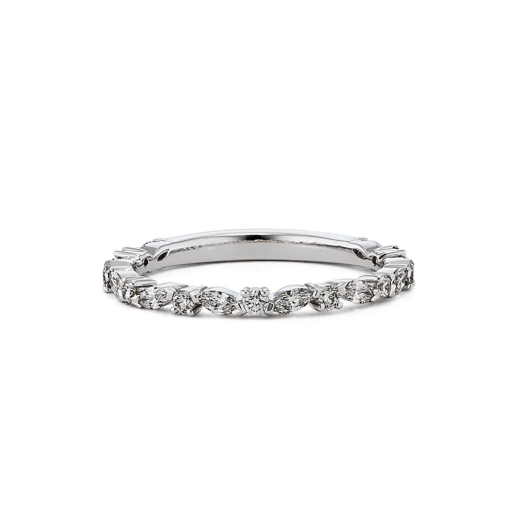 Marquise & Round Diamond Band | Shane Co.