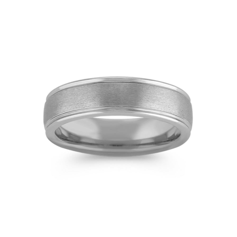 Max-T Brushed Titanium Comfort Fit Ring (6.5mm)