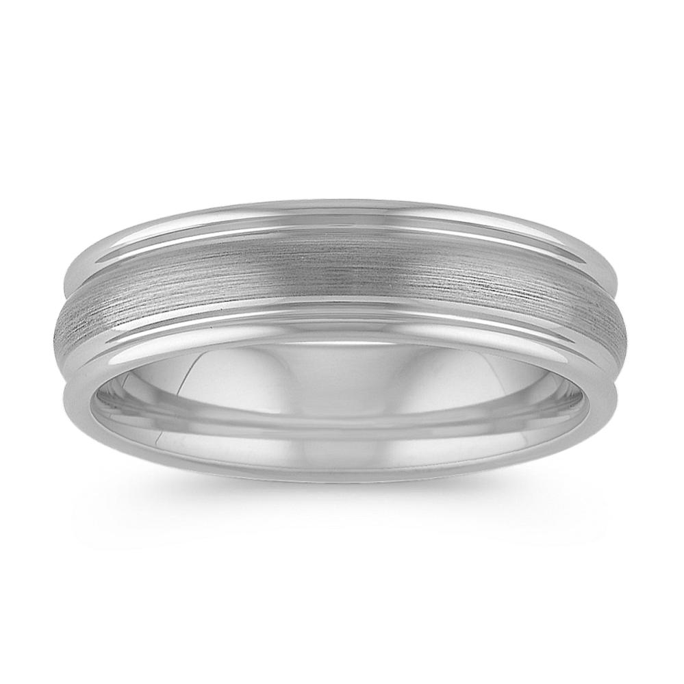 Max-T Engraved Titanium Comfort Fit Ring with Satin Finish (6mm)