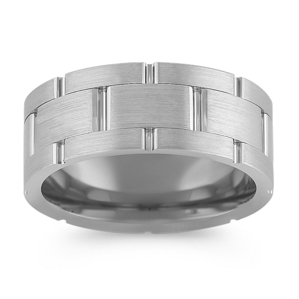 Max-T Textured Titanium Comfort Fit Ring (9mm)